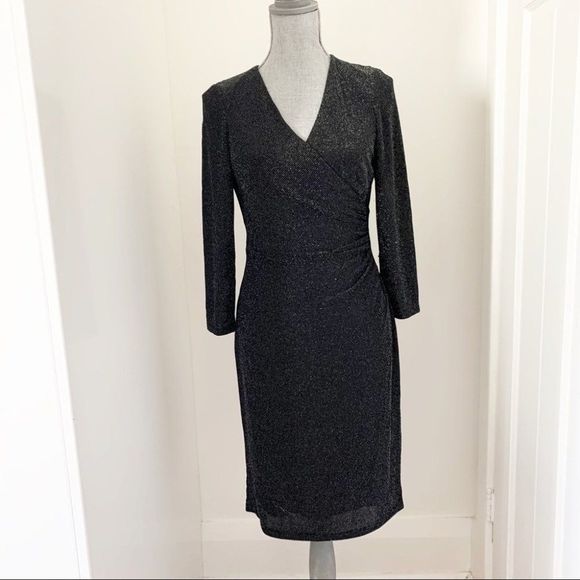 Ralph Lauren Chaps -silver/black sparkly dress - Picture 3 of 10